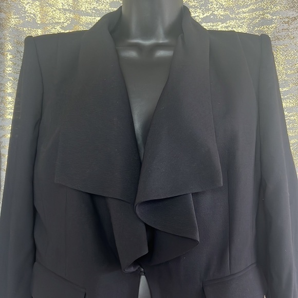 Bcbgmaxazria Black Open Front Waterfall Blazer/Jacket Size S - Picture 4 of 16